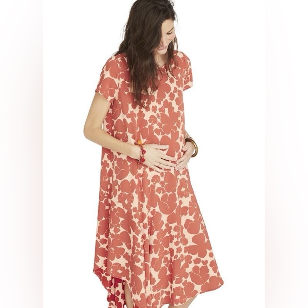 Hatch Floral Maternity Dress Small EUC